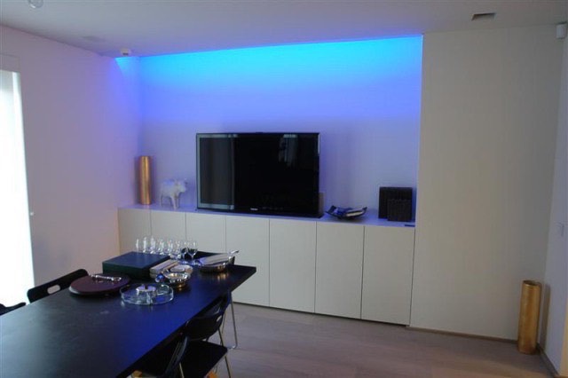 Private project, LED and TV with lift